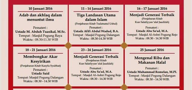 Dauroh Liburan Antar Semester Ma’had Al ‘Ilmi Yogyakarta Dauroh Liburan Antar Semester Ma’had Al ‘Ilmi Yogyakarta